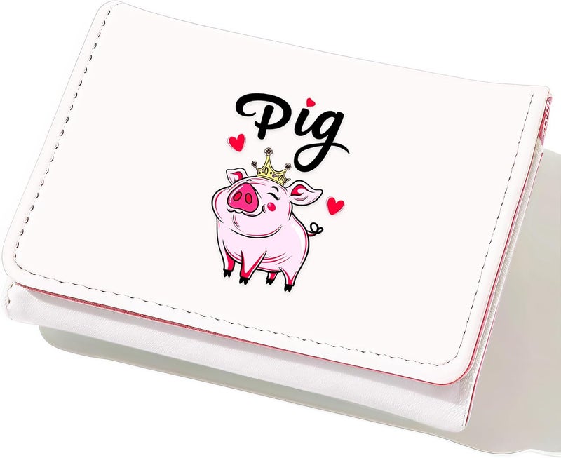 BJDAMAI Pig Wallet For Teens Kids Girls Age 6,7,8,9,10,11,12, Small Slim Thin Mini Compact Women Wallet, Animal Lovers Gifts Stuff, Cash Card Coin Pocket Window For Female! - Image 1